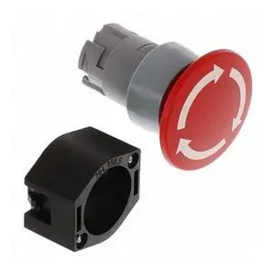 Emergency Stop Mushroom Actuator, 704.074.3, 40 Mm Round, Maintained, Twist-to-Release Panel Mount Emergency Stop Mushroom Actuator, 704.074.3, 40 Mm Round, Maintained, Twist-to-Release Panel Mount