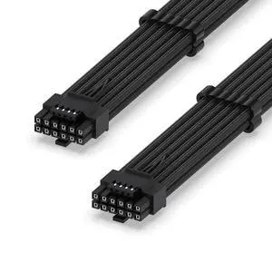 12VHPWR PSU Sleeved Cable, 12V-2x6, 600W Support, 60cm, Black 12VHPWR PSU Sleeved Cable, 12V-2x6, 600W Support, 60cm, Black
