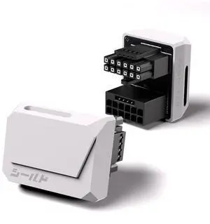 PCIe 5.1 12V-2x6 GPU Adapter, 600W, 180 Degree, STD, White PCIe 5.1 12V-2x6 GPU Adapter, 600W, 180 Degree, STD, White