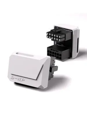PCIe 5.1 12V-2x6 GPU Adapter, 600W, 180 Degree, RVS, White PCIe 5.1 12V-2x6 GPU Adapter, 600W, 180 Degree, RVS, White
