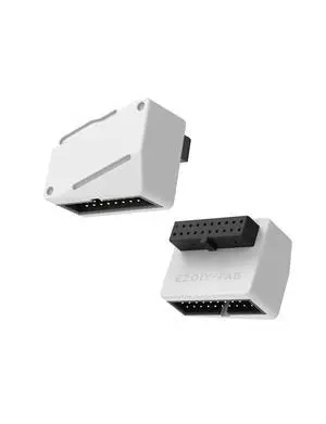 USB 3.2 Gen 1 19-Pin 90 Degree L-Shape Adapter, Motherboard USB 3.0 Internal Header Adapter,19-Pin /20-Pin Male to Female Converter for Front Panel USB-A, White -RVS USB 3.2 Gen 1 19-Pin 90 Degree L-Shape Adapter, Motherboard USB 3.0 Internal Header Adapter,19-Pin /20-Pin Male to Female Converter for Front Panel USB-A, White -RVS