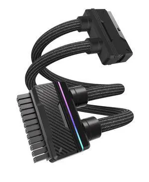 UNIFAS ARGB 24-Pin PSU Extension Cable, Unified Dual-Tube, Black UNIFAS ARGB 24-Pin PSU Extension Cable, Unified Dual-Tube, Black