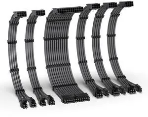 16AWG PSU Extension Kit, 300MM, 24-Pin/2xEPS/3xPCIe, Carbon 16AWG PSU Extension Kit, 300MM, 24-Pin/2xEPS/3xPCIe, Carbon