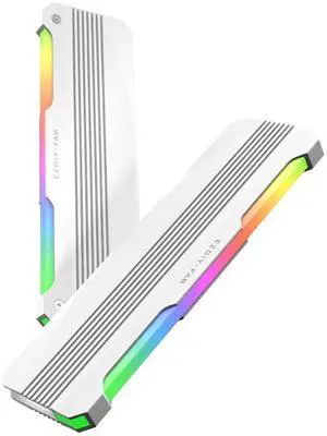 RH01 ARGB RAM Heatsink, DDR4/DDR5 Memory Cooler, 2-Pack, White RH01 ARGB RAM Heatsink, DDR4/DDR5 Memory Cooler, 2-Pack, White