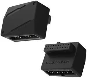 USB 3.2 Gen 1 19-Pin 90 Degree L-Shape Adapter, Motherboard USB 3.0 Internal Header Adapter,19-Pin /20-Pin Male to Female Converter for Front Panel USB-A, Black -STD USB 3.2 Gen 1 19-Pin 90 Degree L-Shape Adapter, Motherboard USB 3.0 Internal Header Adapter,19-Pin /20-Pin Male to Female Converter for Front Panel USB-A, Black -STD