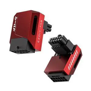 PCIe 5.1 Adapter - 600W 12+4pin,16pin 12VHPWR GPU Power Connector,12V-2x6 GPU Adapter,90 Degree Right Angle - Compatible with RTX 3090Ti, 4070Ti, 4080, 4090 GPU - STD Type, Red, 1 Pack PCIe 5.1 Adapter - 600W 12+4pin,16pin 12VHPWR GPU Power Connector,12V-2x6 GPU Adapter,90 Degree Right Angle - Compatible with RTX 3090Ti, 4070Ti, 4080, 4090 GPU - STD Type, Red, 1 Pack