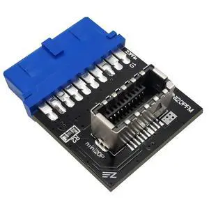 USB 3.0 (3.1 Gen 1) Internal (19-Pin) Header to USB 3.1/3.2 Type-C (20-Pin) A-Key Front Panel Adapter USB 3.0 (3.1 Gen 1) Internal (19-Pin) Header to USB 3.1/3.2 Type-C (20-Pin) A-Key Front Panel Adapter