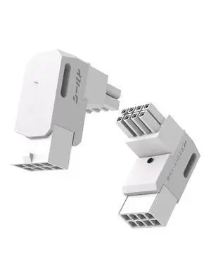 Shield Series 8-Pin PCIe GPU Power Adapter,90-Degree Angled Connector, Aluminum Design for Graphics Cards Reverse Type,White-2 Pack Shield Series 8-Pin PCIe GPU Power Adapter,90-Degree Angled Connector, Aluminum Design for Graphics Cards Reverse Type,White-2 Pack