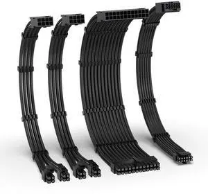 12VHPWR PSU Extension Kit, 1x24-Pin/2xEPS/1x12+4 Pin GPU, Black 12VHPWR PSU Extension Kit, 1x24-Pin/2xEPS/1x12+4 Pin GPU, Black