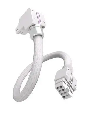UNIFAS ARGB 8-Pin GPU Extension Cable, Right Angle, White, STD UNIFAS ARGB 8-Pin GPU Extension Cable, Right Angle, White, STD