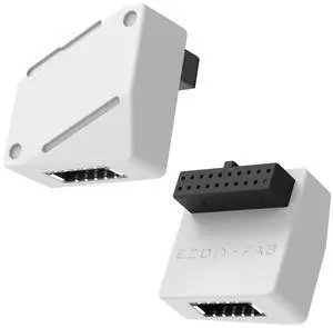 USB 3.2 Gen 1/USB 3.0 Front Panel Header 19-Pin to Type-E 90 Degree Adapter, Motherboard Internal Header Adapter Converter-White-STD USB 3.2 Gen 1/USB 3.0 Front Panel Header 19-Pin to Type-E 90 Degree Adapter, Motherboard Internal Header Adapter Converter-White-STD