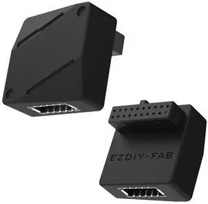 USB 3.2 Gen 1/USB 3.0 Front Panel Header 19-Pin to Type-E 90 Degree Adapter, Motherboard Internal Header Adapter Converter-Black-STD USB 3.2 Gen 1/USB 3.0 Front Panel Header 19-Pin to Type-E 90 Degree Adapter, Motherboard Internal Header Adapter Converter-Black-STD