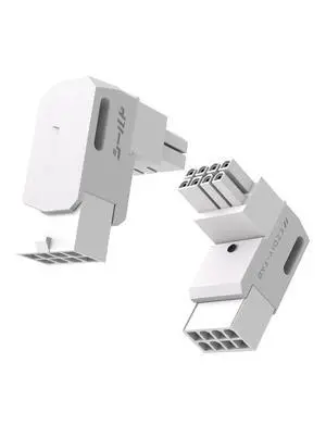 Shield Series 8-Pin PCIe GPU Power Adapter,90-Degree Angled Connector, Aluminum Design for Graphics Cards Standard Type,White-2 Pack Shield Series 8-Pin PCIe GPU Power Adapter,90-Degree Angled Connector, Aluminum Design for Graphics Cards Standard Type,White-2 Pack