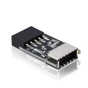 USB2.0 Internal Header (9-Pin) to USB3.1/3.2 Type-C (20-Pin) A-Key Front Panel 180 Degrees Adapter, Extend USB Type E Ports to PCs Front Panel USB Ports USB2.0 Internal Header (9-Pin) to USB3.1/3.2 Type-C (20-Pin) A-Key Front Panel 180 Degrees Adapter, Extend USB Type E Ports to PCs Front Panel USB Ports