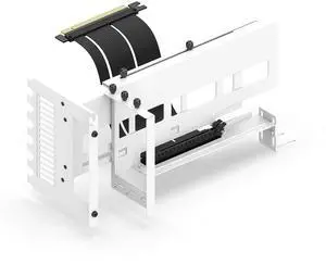 Vertical PCIe 4.0 GPU Mount Bracket Graphic Card Holder with 5V 3 Pin ARGB LED Module, Video Card VGA Support Kit with PCIe 4.0 X16 Gen4 17cm/6.69in Riser Cable 90 Degree Right Angle (White) Vertical PCIe 4.0 GPU Mount Bracket Graphic Card Holder with 5V 3 Pin ARGB LED Module, Video Card VGA Support Kit with PCIe 4.0 X16 Gen4 17cm/6.69in Riser Cable 90 Degree Right Angle (White)