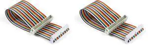 Male to Female GPIO Ribbon Cable 40pin 8inch Breadboard Jumper Wires for Connection Raspberry Pi 5 3 2 Model B B+ w/ 3.5/5 inch TFT Touch Screen LCD Display (Pack of 2) Male to Female GPIO Ribbon Cable 40pin 8inch Breadboard Jumper Wires for Connection Raspberry Pi 5 3 2 Model B B+ w/ 3.5/5 inch TFT Touch Screen LCD Display (Pack of 2)