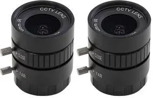 Lens for Raspberry Pi HQ Camera, Wide Angle CS-Mount Lens, 6mm Focal Length with Manual Focus and Adjustable Aperture (Pack of 2) Lens for Raspberry Pi HQ Camera, Wide Angle CS-Mount Lens, 6mm Focal Length with Manual Focus and Adjustable Aperture (Pack of 2)