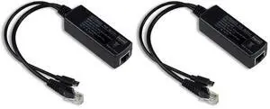 PoE Splitter Gigabit 5V - Micro USB Power and Ethernet to Raspberry Pi 3B+, Work with Echo Dot, Most Micro USB Security Camera and Tablet - IEEE 802.3af Compliant (Pack of 2) PoE Splitter Gigabit 5V - Micro USB Power and Ethernet to Raspberry Pi 3B+, Work with Echo Dot, Most Micro USB Security Camera and Tablet - IEEE 802.3af Compliant (Pack of 2)