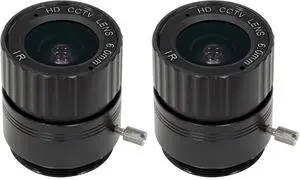 Lens for Raspberry Pi HQ Camera, Wide Angle CS-Mount Lens, 6mm Focal Length with Manual Focus (Pack of 2) Lens for Raspberry Pi HQ Camera, Wide Angle CS-Mount Lens, 6mm Focal Length with Manual Focus (Pack of 2)