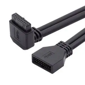 Down Angled USB 3.0 20Pin 19Pin Male to Female Extension 5Gbps Cable 90 Degree for Motherboard Mainboard Down Angled USB 3.0 20Pin 19Pin Male to Female Extension 5Gbps Cable 90 Degree for Motherboard Mainboard