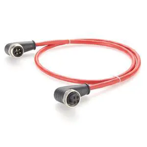 CC-Link 7/8"-16UN 4 Pin Male to Female Extension Cable IP67 Waterproof Minifast Threaded Circular Connector Fieldbus Industrial Cable for PLC, Servo Drive, Robotics Automation (Right Angle, 1M/3.28FT) CC-Link 7/8"-16UN 4 Pin Male to Female Extension Cable IP67 Waterproof Minifast Threaded Circular Connector Fieldbus Industrial Cable for PLC, Servo Drive, Robotics Automation (Right Angle, 1M/3.28FT)