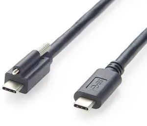 USB 3.1 Type-C to Type-C Cable with Single Screw Lock 10Gbps USB 3.1 Gen 2 C Male to Male Charging & Data Cable for Industry Camera, Machine Vision, Robotic Arms (1.5M/4.92FT) USB 3.1 Type-C to Type-C Cable with Single Screw Lock 10Gbps USB 3.1 Gen 2 C Male to Male Charging & Data Cable for Industry Camera, Machine Vision, Robotic Arms (1.5M/4.92FT)