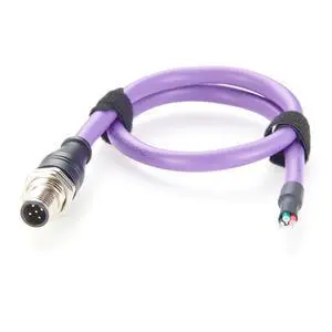 M12 B Code 5 Pin Male to Open End Cable Front Panel Mount IP67 Shielded Industrial Fieldbus Connector M12 Profibus Cable for Control Cabinet, Sensor, PLC (Male, 0.5M/1.64FT) M12 B Code 5 Pin Male to Open End Cable Front Panel Mount IP67 Shielded Industrial Fieldbus Connector M12 Profibus Cable for Control Cabinet, Sensor, PLC (Male, 0.5M/1.64FT)