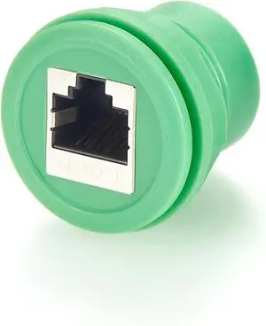 Cat6 RJ45 Ethernet Flush Panel Mount Adapter 1Gbps Female to Female Feed Thru Bulkhead LAN Network Socket Extender for Profinet, Router, IP Camera, LED Par Light, PLC (Green, 1PC) Cat6 RJ45 Ethernet Flush Panel Mount Adapter 1Gbps Female to Female Feed Thru Bulkhead LAN Network Socket Extender for Profinet, Router, IP Camera, LED Par Light, PLC (Green, 1PC)