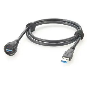 IP67 USB 3.0 A Male to Male Cable 5Gbps Data Transfer & Charging Cable Outdoor Round Flush Panel Mount Thread USB Type A for Enclosures, Laptops, Printer, Scanner, Control Panels (1M/3.28FT) IP67 USB 3.0 A Male to Male Cable 5Gbps Data Transfer & Charging Cable Outdoor Round Flush Panel Mount Thread USB Type A for Enclosures, Laptops, Printer, Scanner, Control Panels (1M/3.28FT)