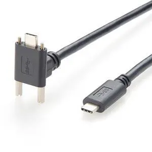 Right Angle USB 3.1 Type C Male to Male Extension Cable 10Gbps 100W Screw Panel Mount USB C 3.1 Gen2 Charging & Data Cable for Industry Camera, 3D Imaging, Machine Vision (3M/9.84FT) Right Angle USB 3.1 Type C Male to Male Extension Cable 10Gbps 100W Screw Panel Mount USB C 3.1 Gen2 Charging & Data Cable for Industry Camera, 3D Imaging, Machine Vision (3M/9.84FT)