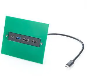 Panel Mount 4-in-1 USB C Hub Dual Monitor, 4K@60Hz HDMI & DisplayPort, 10Gbps USB-C & USB-A Data Ports, USB-C Multiport Adapter for Control Cabinets, Industrial PC, Enclosure (0.3M) Panel Mount 4-in-1 USB C Hub Dual Monitor, 4K@60Hz HDMI & DisplayPort, 10Gbps USB-C & USB-A Data Ports, USB-C Multiport Adapter for Control Cabinets, Industrial PC, Enclosure (0.3M)