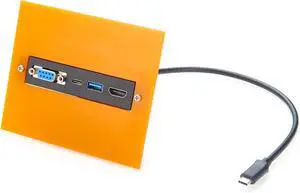 Panel Mount USB C Hub, 4-in-1 Multiport Adapter with RS232 DB9, 4K@60Hz HDMI, USB 3.2 Gen 2 10Gbps USB-C & USB-A Data Ports, for Laptop, Industrial Control, Windows, macOS, Linux (0.3M) Panel Mount USB C Hub, 4-in-1 Multiport Adapter with RS232 DB9, 4K@60Hz HDMI, USB 3.2 Gen 2 10Gbps USB-C & USB-A Data Ports, for Laptop, Industrial Control, Windows, macOS, Linux (0.3M)