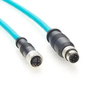Profinet M12 Ethernet Cable X Code Female to D Code Male Cat6A High Flex Drag Chain Shielded Cable IP67 Waterproof for Industrial Automation, Sensors, Machine Vision, Camera(2M/6.6FT) Profinet M12 Ethernet Cable X Code Female to D Code Male Cat6A High Flex Drag Chain Shielded Cable IP67 Waterproof for Industrial Automation, Sensors, Machine Vision, Camera(2M/6.6FT)