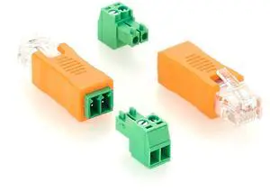 RJ12 6P6C Male to RS485 2Pin Solderless Screw Terminal Block Adapter(10PCS) RJ12 6P6C Male to RS485 2Pin Solderless Screw Terminal Block Adapter(10PCS)