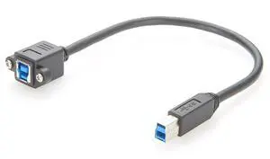 Screw Panel Mount USB 3.0 Type B Male to Female Extension Cable 5Gbps USB B Printer Cable for Hard Disk, Scanner, CNC, Enclosure (2PCS, 0.3M) Screw Panel Mount USB 3.0 Type B Male to Female Extension Cable 5Gbps USB B Printer Cable for Hard Disk, Scanner, CNC, Enclosure (2PCS, 0.3M)