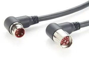 Right Angle M23 3 Pin Male to Female Power Extension Cable IP67 Waterproof Industrial M23 Circular Connector for Servo Motor, Robotics, CNC Machine (Right Angle, 2M/6.6FT) Right Angle M23 3 Pin Male to Female Power Extension Cable IP67 Waterproof Industrial M23 Circular Connector for Servo Motor, Robotics, CNC Machine (Right Angle, 2M/6.6FT)