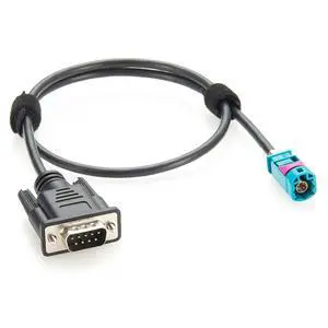 Original Rosenberger HSD 4 Pin Z Code Male to DB9 RS232 Male Automotive BroadR-Reach Ethernet Cable D4S10A-1D5A5-Z for Vehicle Ethernet Analysis, OBD-II, CAN Bus Diagnostics(0.62m) Original Rosenberger HSD 4 Pin Z Code Male to DB9 RS232 Male Automotive BroadR-Reach Ethernet Cable D4S10A-1D5A5-Z for Vehicle Ethernet Analysis, OBD-II, CAN Bus Diagnostics(0.62m)
