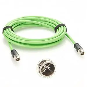 M12 8 Pin X Code Male to Male Ethernet Cable Cat6A 10Gbps High Flex Waterproof Shielded Industrial Camera GigE Vision Cable for Cognex, Automation, Profinet, Ethernet Switch (Straight, 5M/16.4FT) M12 8 Pin X Code Male to Male Ethernet Cable Cat6A 10Gbps High Flex Waterproof Shielded Industrial Camera GigE Vision Cable for Cognex, Automation, Profinet, Ethernet Switch (Straight, 5M/16.4FT)