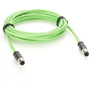 Profinet M12 D Code 4 Pin Male to Male Cat5 Ethernet Cable IP67 Shielded High Flex Industrial Switch Cable for Machine Vision, Camera, PLC, IO-Link, Robot (Straight, 5M/16.4FT) Profinet M12 D Code 4 Pin Male to Male Cat5 Ethernet Cable IP67 Shielded High Flex Industrial Switch Cable for Machine Vision, Camera, PLC, IO-Link, Robot (Straight, 5M/16.4FT)