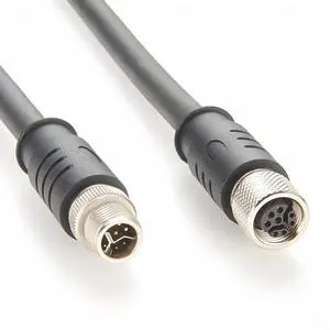 CAT5e Ethernet M12 Y Code 8 Pin Male to Female Extension Cable IP67 100Mbps Micro-Change Data & Power Cable for Profinet, EtherCAT, Fieldbus, I/O, Camera(3M/9.84FT) CAT5e Ethernet M12 Y Code 8 Pin Male to Female Extension Cable IP67 100Mbps Micro-Change Data & Power Cable for Profinet, EtherCAT, Fieldbus, I/O, Camera(3M/9.84FT)