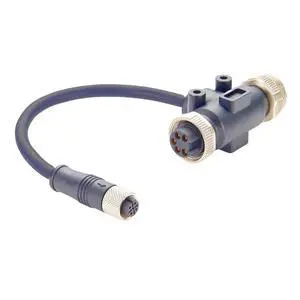 3 Way 7/8" to M12 Tee Connector Extension Cable Devicenet Adapter Y Splitter Cable 7/8" Male to Female with M12 Circular Connector for CANopen CANbus NMEA 2000 (Black, 15CM) 3 Way 7/8" to M12 Tee Connector Extension Cable Devicenet Adapter Y Splitter Cable 7/8" Male to Female with M12 Circular Connector for CANopen CANbus NMEA 2000 (Black, 15CM)
