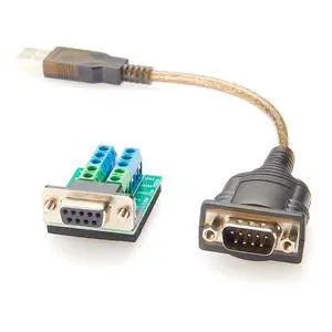Industrial 3 In 1 USB 2.0 to DB9 RS232 RS485 TTL 3.3V 5V Serial Converter Cable with FTDI FT231XS Chip D-Sub 9Pin to Terminal Block Adapter COM Port for Windows, Linux, Android, MacOS(1M/3.28FT) Industrial 3 In 1 USB 2.0 to DB9 RS232 RS485 TTL 3.3V 5V Serial Converter Cable with FTDI FT231XS Chip D-Sub 9Pin to Terminal Block Adapter COM Port for Windows, Linux, Android, MacOS(1M/3.28FT)