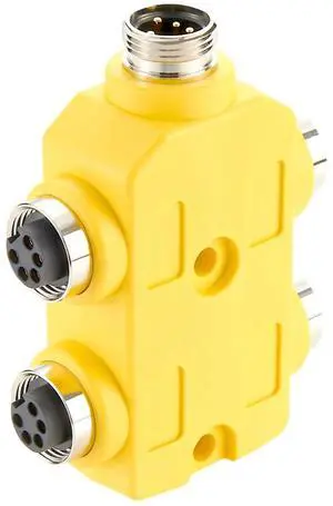 5 Pole 4 Ports 7/8"-16UNF Mini-Change Parallel Wired Distribution Box IP67 MPlS Auxiliary Power Junction Box Industrial Circular Connector Compatible ACAUX4000 for DeviceNet CANopen NMEA2000 (5 Poles) 5 Pole 4 Ports 7/8"-16UNF Mini-Change Parallel Wired Distribution Box IP67 MPlS Auxiliary Power Junction Box Industrial Circular Connector Compatible ACAUX4000 for DeviceNet CANopen NMEA2000 (5 Poles)