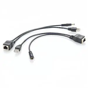 1 Pair Passive PoE Injector and Splitter Kit with 5.5x2.1mm DC Connector RJ45 Power Over Ethernet Adapter 12V-48V for IP Camera, Non-PoE Devices (DC 5.5x2.1mm, 0.3M) 1 Pair Passive PoE Injector and Splitter Kit with 5.5x2.1mm DC Connector RJ45 Power Over Ethernet Adapter 12V-48V for IP Camera, Non-PoE Devices (DC 5.5x2.1mm, 0.3M)