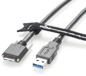Screw Lock Panel Mount USB 3.0 A Male to Micro USB Male Cable USB 3.0 Micro B Camera Link Cable Charging & Data for Industrial Camera Hard Driver (Single-Head Screw, 1.5M/5FT) Screw Lock Panel Mount USB 3.0 A Male to Micro USB Male Cable USB 3.0 Micro B Camera Link Cable Charging & Data for Industrial Camera Hard Driver (Single-Head Screw, 1.5M/5FT)
