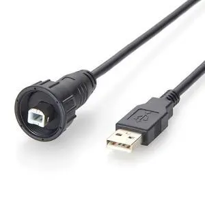 Industrial USB 2.0 A to B Cable IP67 Waterproof Threaded Panel Mount Recessed USB Type-B to Type-A Cable Shielded 480Mbps Data Transfer for CNC, Printer, PLC, Industrial Automation, Camera (2M/6.6FT) Industrial USB 2.0 A to B Cable IP67 Waterproof Threaded Panel Mount Recessed USB Type-B to Type-A Cable Shielded 480Mbps Data Transfer for CNC, Printer, PLC, Industrial Automation, Camera (2M/6.6FT)