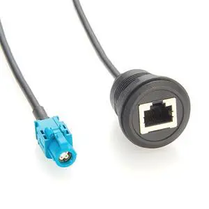 Flush Panel Mount HSD 4 Cord Z Female to RJ45 Cat5e Automotive Ethernet Cable 1Gbps Shielded Network LAN LVDS Data Transfer Cable for ADAS, in-Vehicle Camera, Infotainment(1M/3.28FT) Flush Panel Mount HSD 4 Cord Z Female to RJ45 Cat5e Automotive Ethernet Cable 1Gbps Shielded Network LAN LVDS Data Transfer Cable for ADAS, in-Vehicle Camera, Infotainment(1M/3.28FT)
