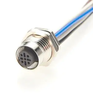 M12 B Code 5Pin Female Front Panel Mount Cable IP67 M12 Power Connector with Pre-Assembled Wires Bulkhead Chassis Electrical Cable Sensor Receptacle for NMEA2000 CAN BUS(0.2M/0.66FT) (Female) M12 B Code 5Pin Female Front Panel Mount Cable IP67 M12 Power Connector with Pre-Assembled Wires Bulkhead Chassis Electrical Cable Sensor Receptacle for NMEA2000 CAN BUS(0.2M/0.66FT) (Female)