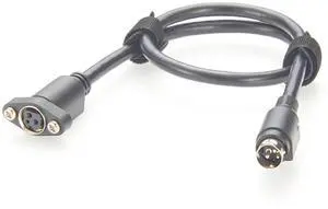 Power DIN 3 Pin Male to Female Extension Cable Screw Lock Flange Panel Mount DC Power Cable Compatible with Kycon KPJX-PM-3S for LED Light, Audio, Stage, Automation Control(0.5M/1.64FT) Power DIN 3 Pin Male to Female Extension Cable Screw Lock Flange Panel Mount DC Power Cable Compatible with Kycon KPJX-PM-3S for LED Light, Audio, Stage, Automation Control(0.5M/1.64FT)
