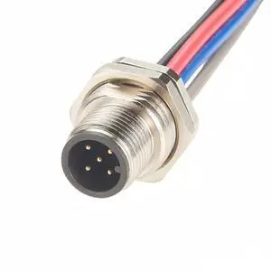IP67 M12 A Code 5Pin Front Panel Mount Cable Straight Bulkhead M12 Pre-Assembly Pigtail Wireable Electrical Cable Receptacle Socket for NMEA2000, DeviceNet, Sensor, Profibus, PLC (Male, 20cm) IP67 M12 A Code 5Pin Front Panel Mount Cable Straight Bulkhead M12 Pre-Assembly Pigtail Wireable Electrical Cable Receptacle Socket for NMEA2000, DeviceNet, Sensor, Profibus, PLC (Male, 20cm)